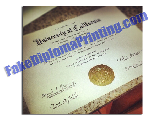 University of California Berkeley Diploma.