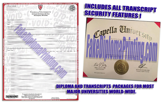 capella university diploma and transcripts